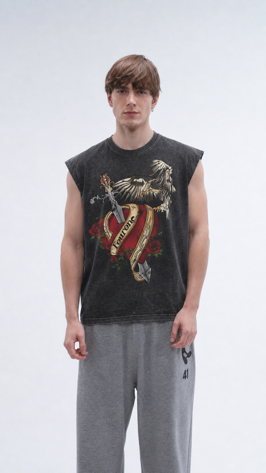 Rebel Wings Tank Top | Acid Wash