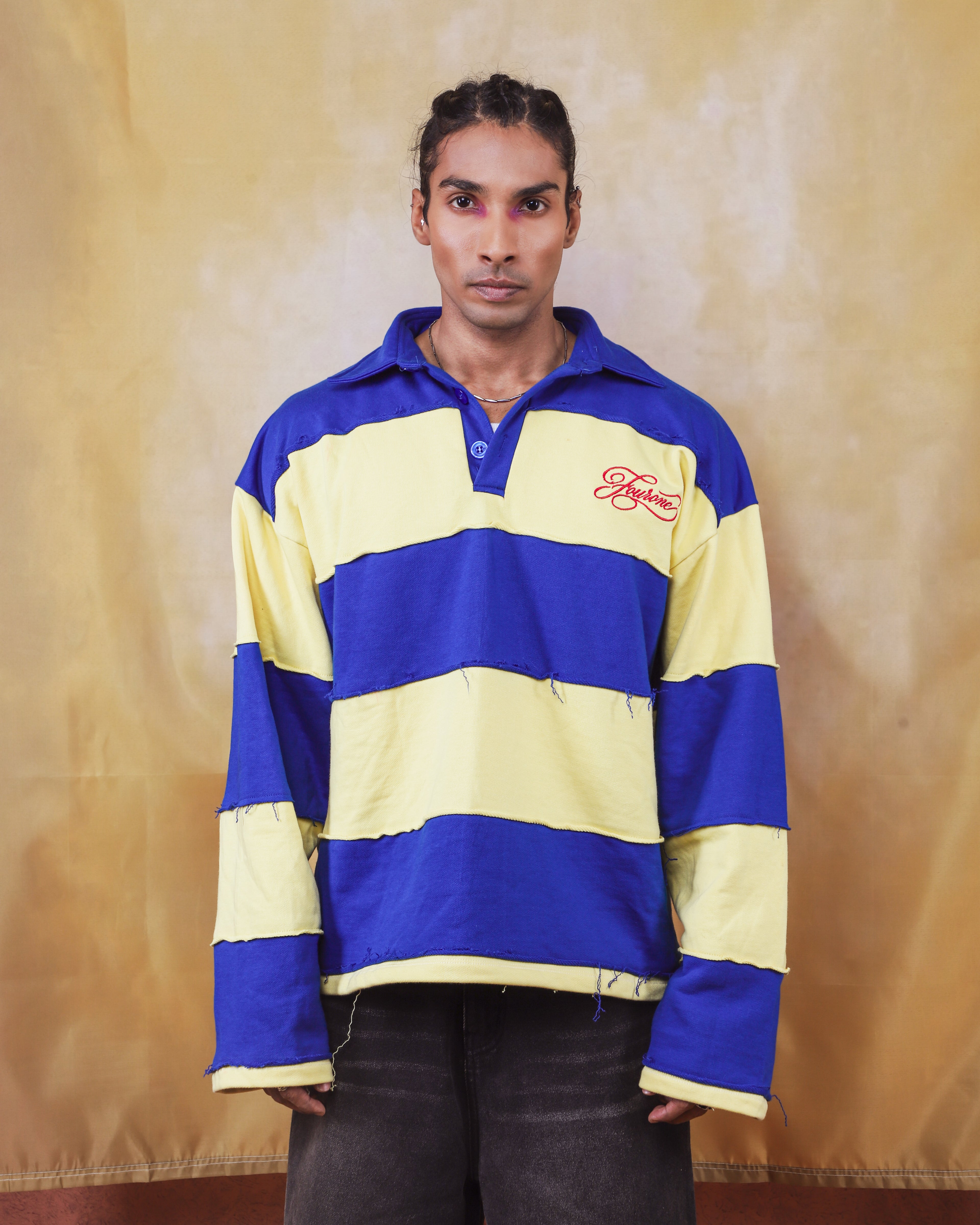 Blue & Yellow Striped T-shirt