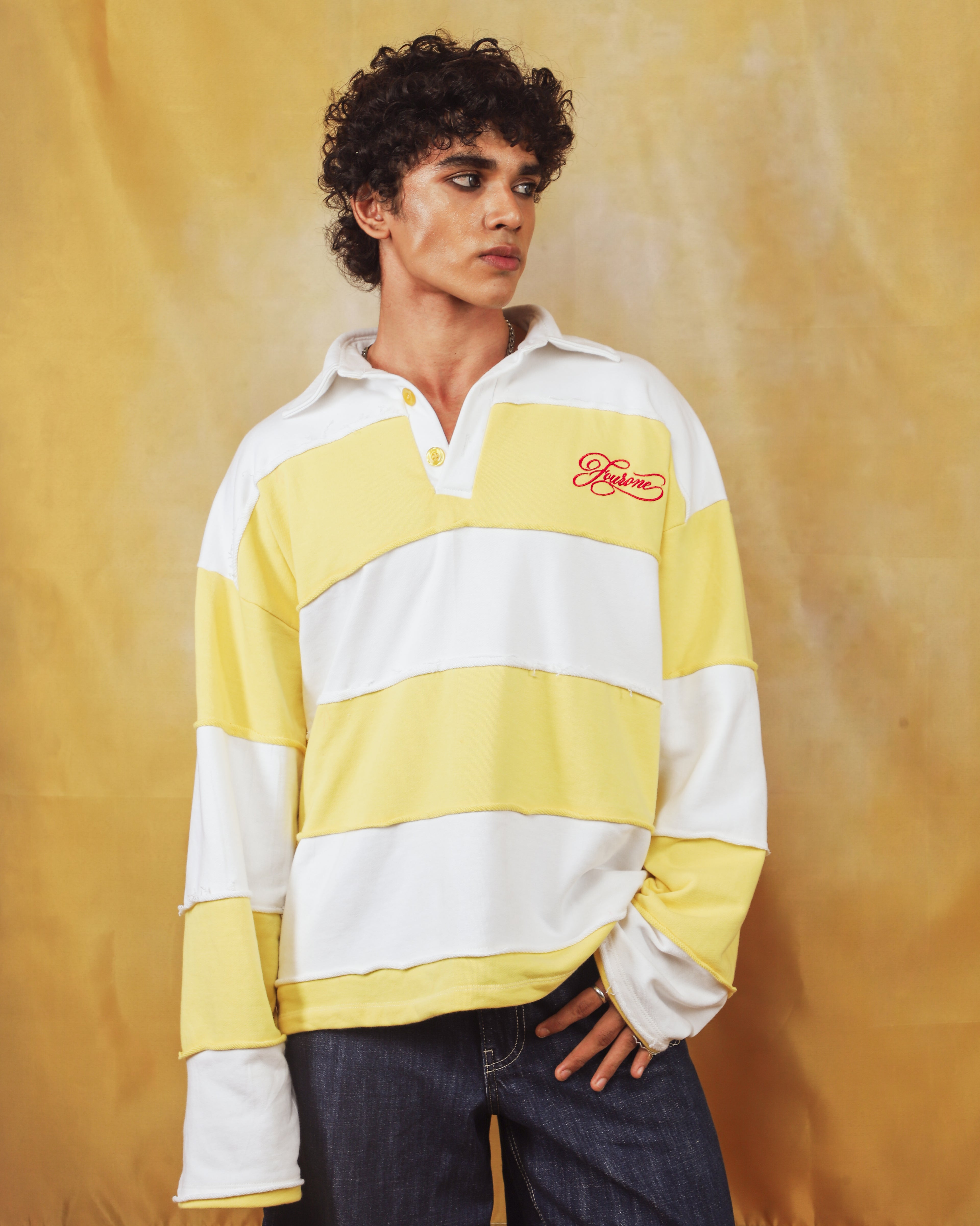Yellow & White Striped T-shirt