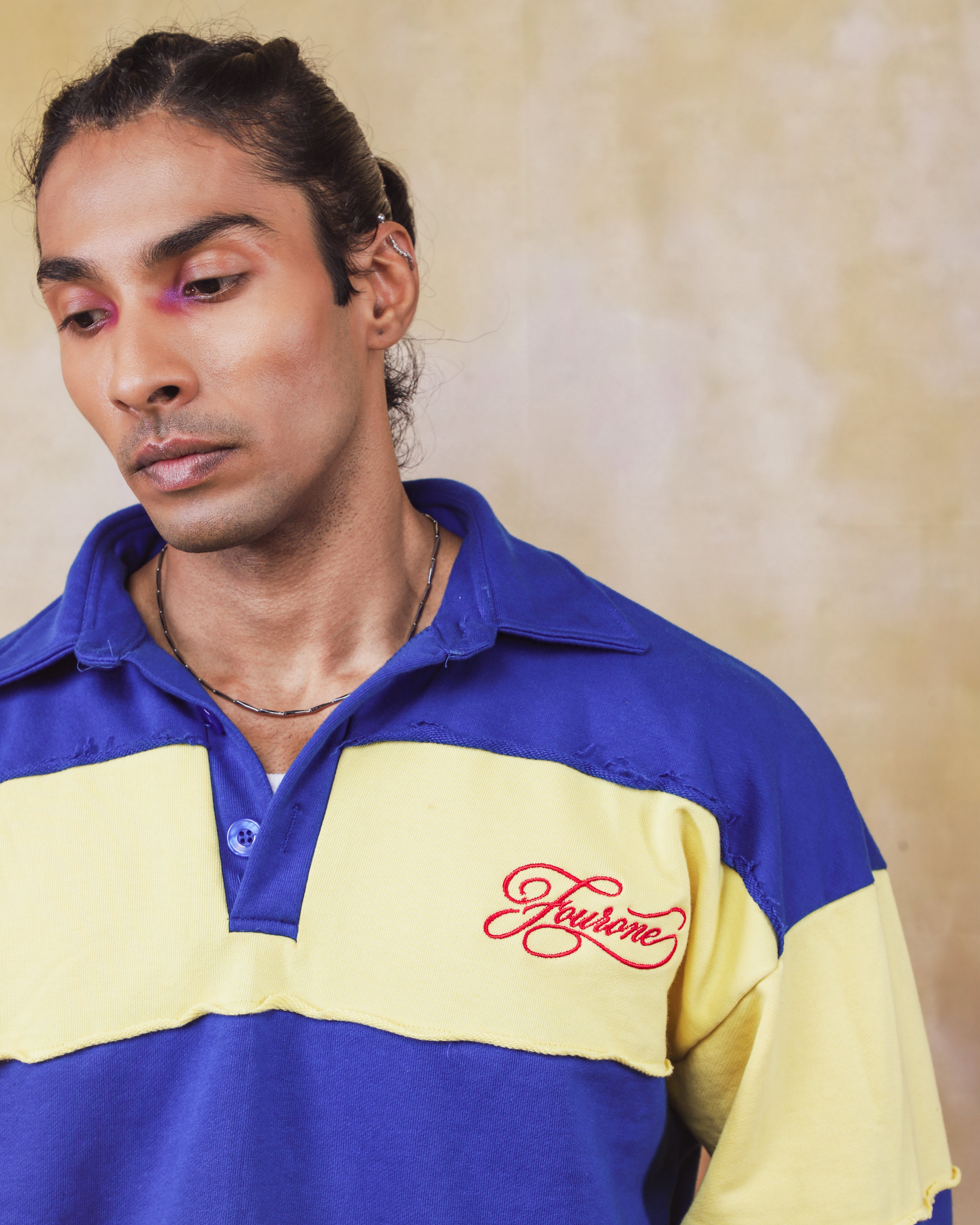 Blue & Yellow Striped T-shirt