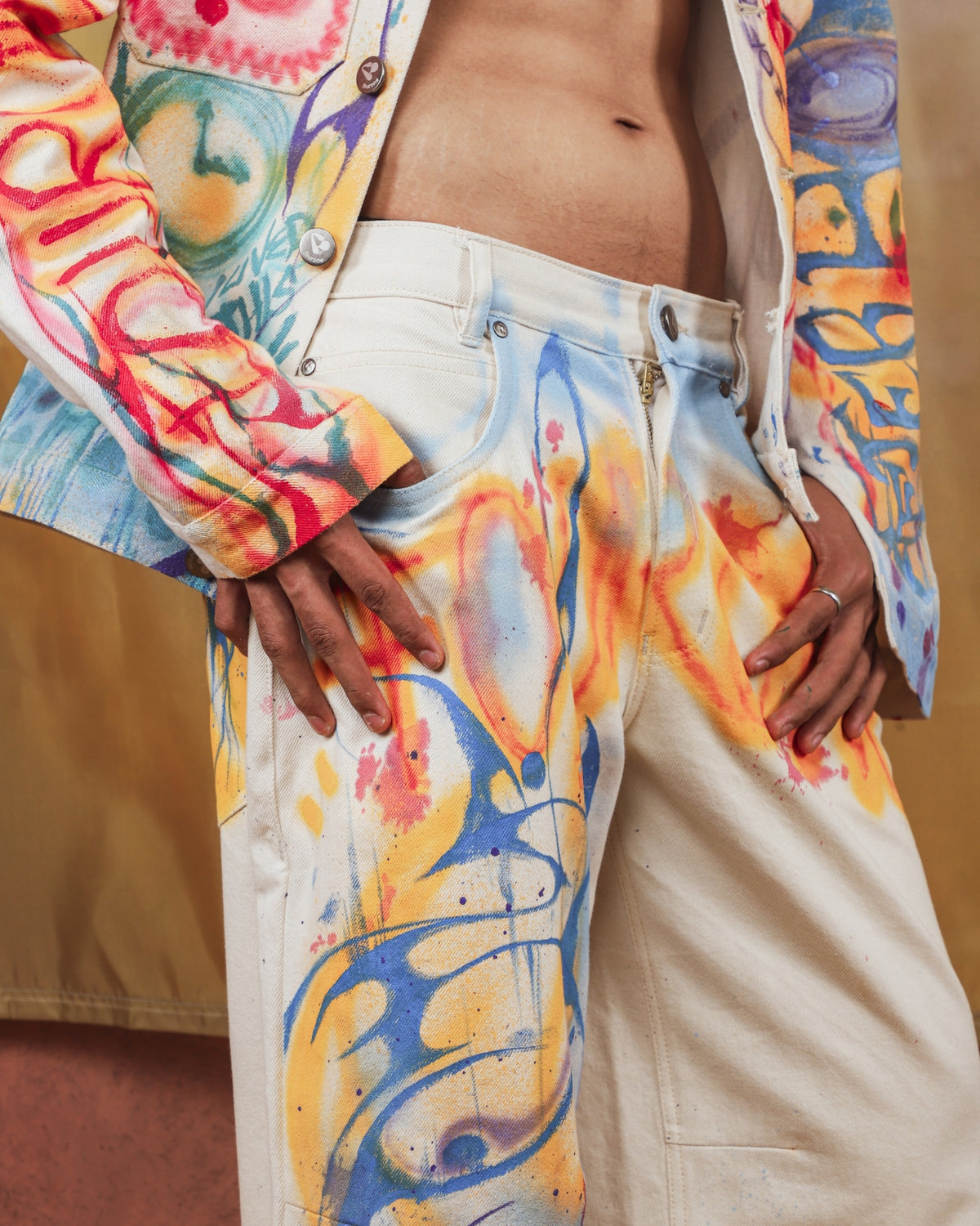 Handpainted Denim Jeans
