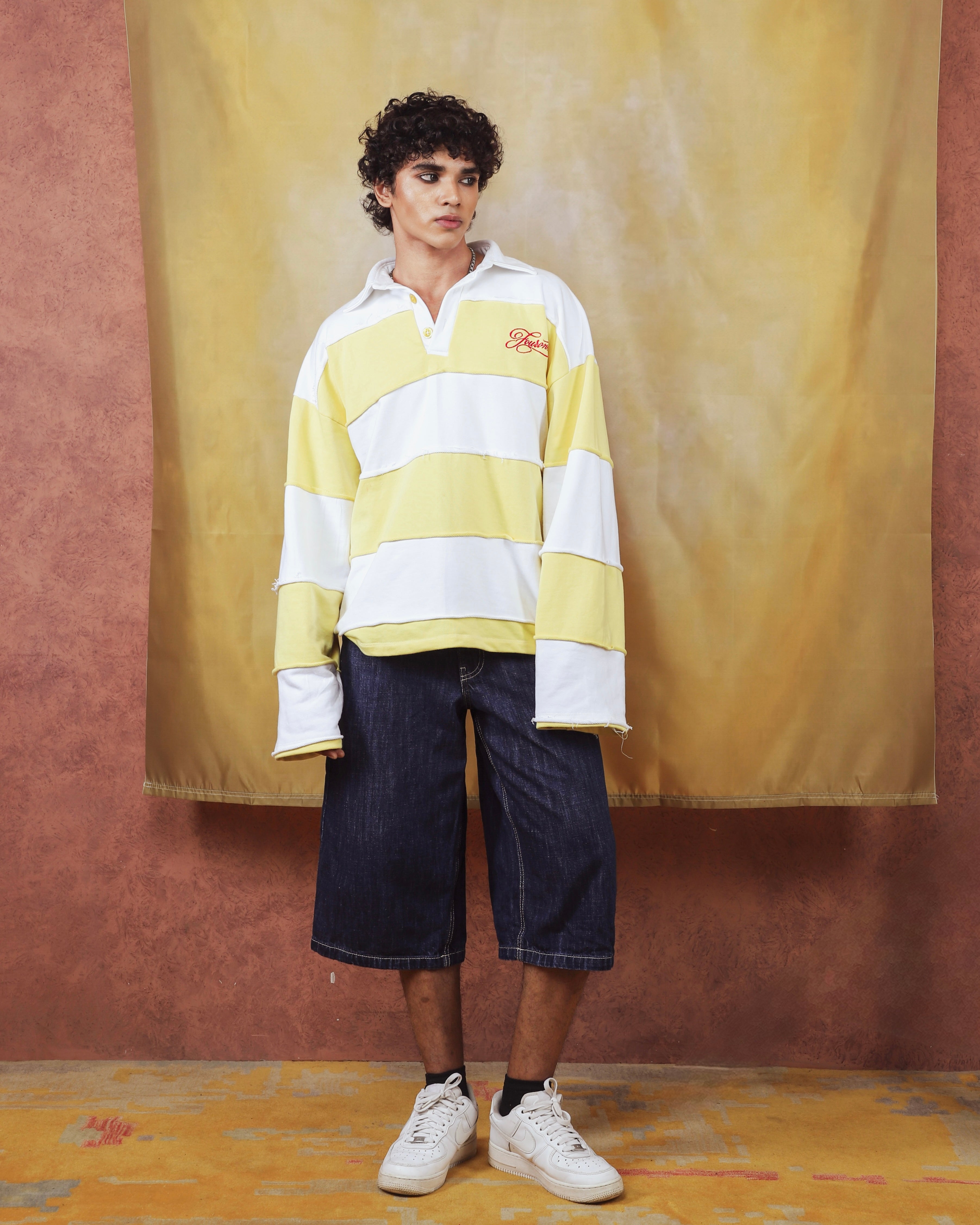 Yellow & White Striped T-shirt