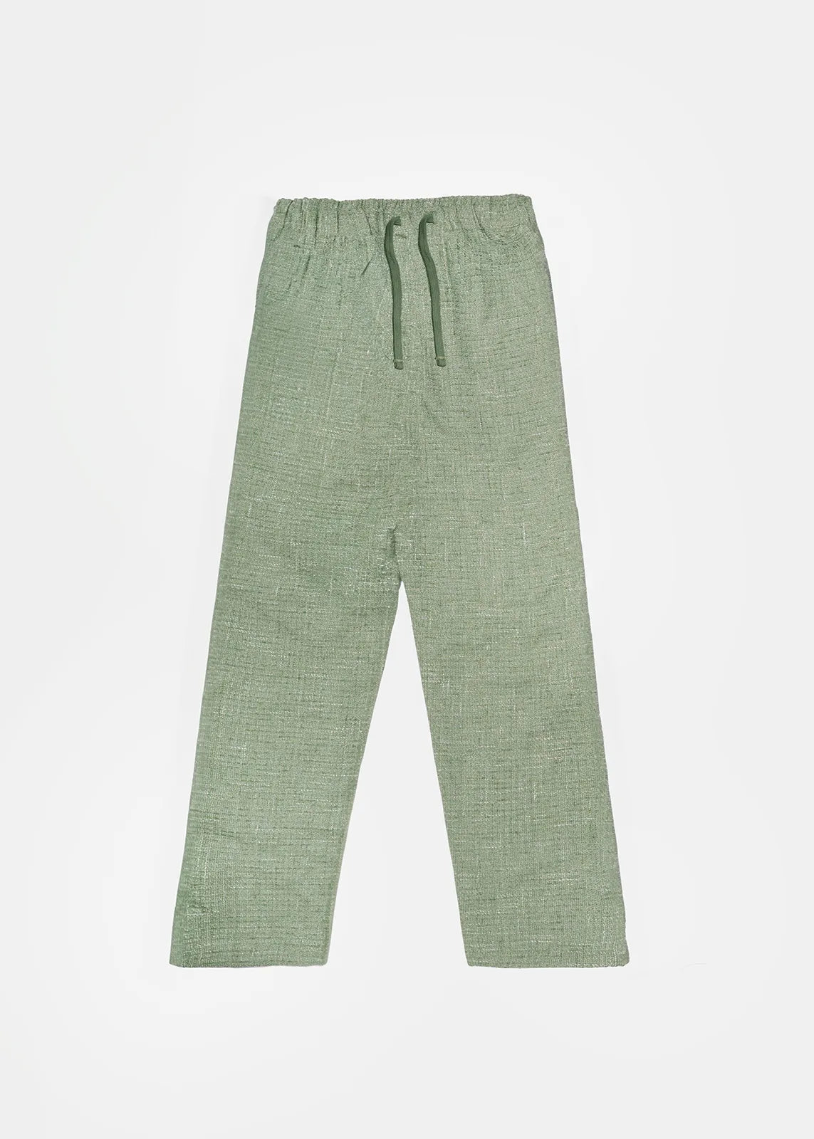 GREEN TWEED PANTS