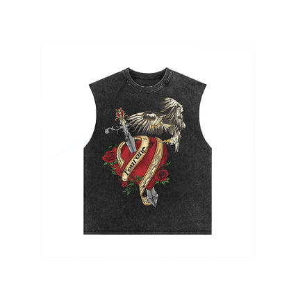 Rebel Wings Tank Top | Acid Wash