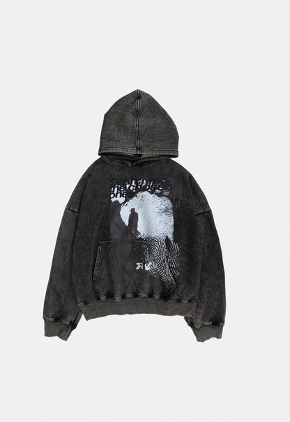 Grey Washed Searching Hoodie