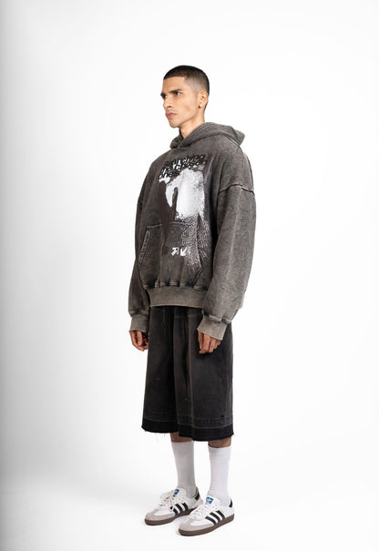 Grey Washed Searching Hoodie
