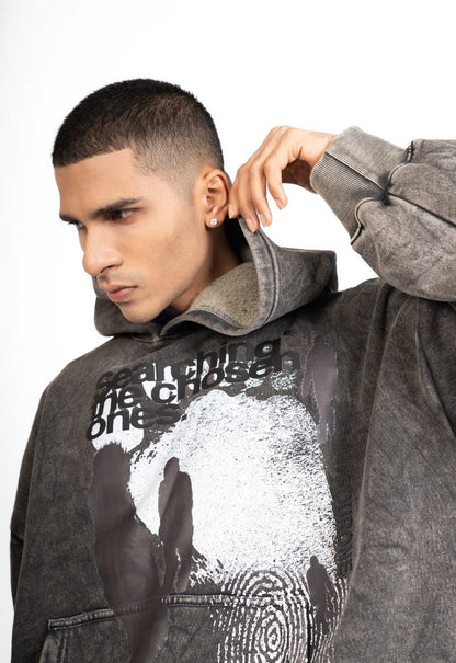 Grey Washed Searching Hoodie