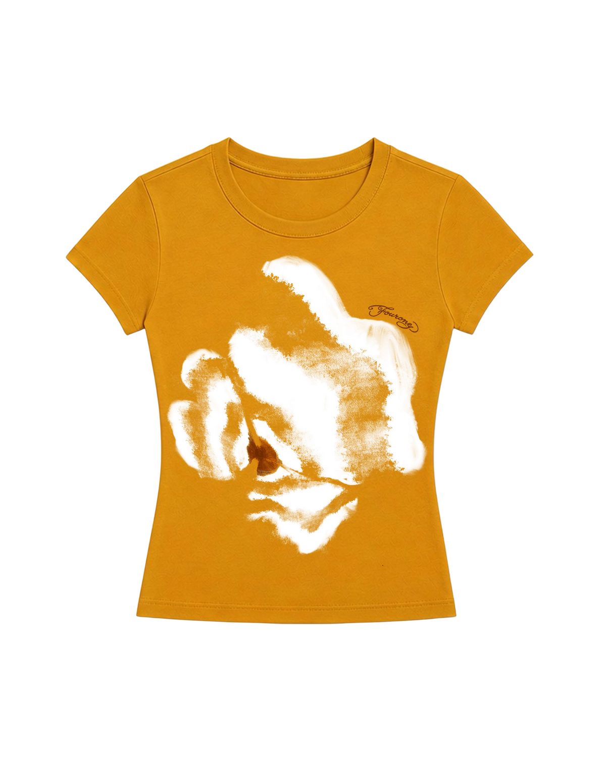 Tangerine Flora Crop Top