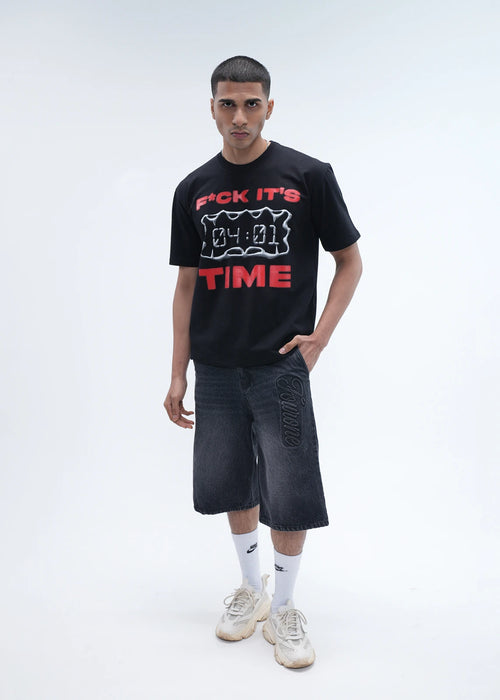 4:1 Time Oversized Graphic T-Shirt