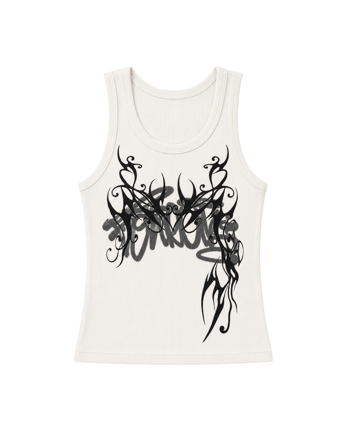 Shadowplay White Tank Top