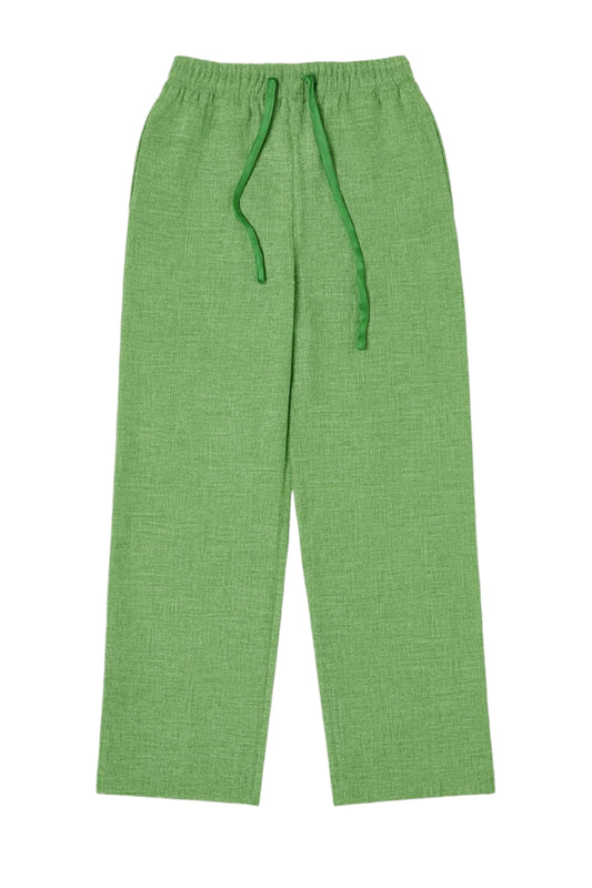 GREEN TWEED PANTS